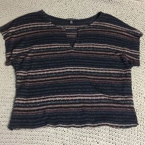 Striped, x-tra small, sweater crop top